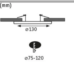 Adapter - Einbauleuchten-Einbauadapter Ø 130 mm