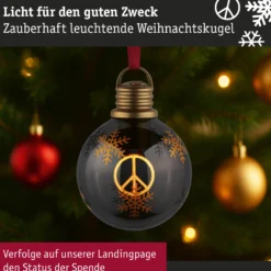 Batterieleuchte - Weihnachtskugel Peace