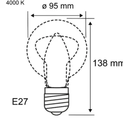 Efficient-Line Filament 230V - LED Globe G95 E27
