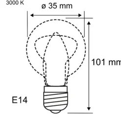 Efficient-Line Filament 230V - LED Kerze E14