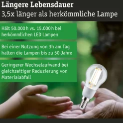 Efficient-Line Filament 230V - LED Tropfen 1er-Set 100mm