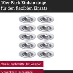 Einbauleuchte - 10er-Set schwenkbar