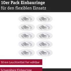 Einbauleuchte - 10er-Set schwenkbar