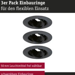 Einbauleuchte - 3er-Set schwenkbar