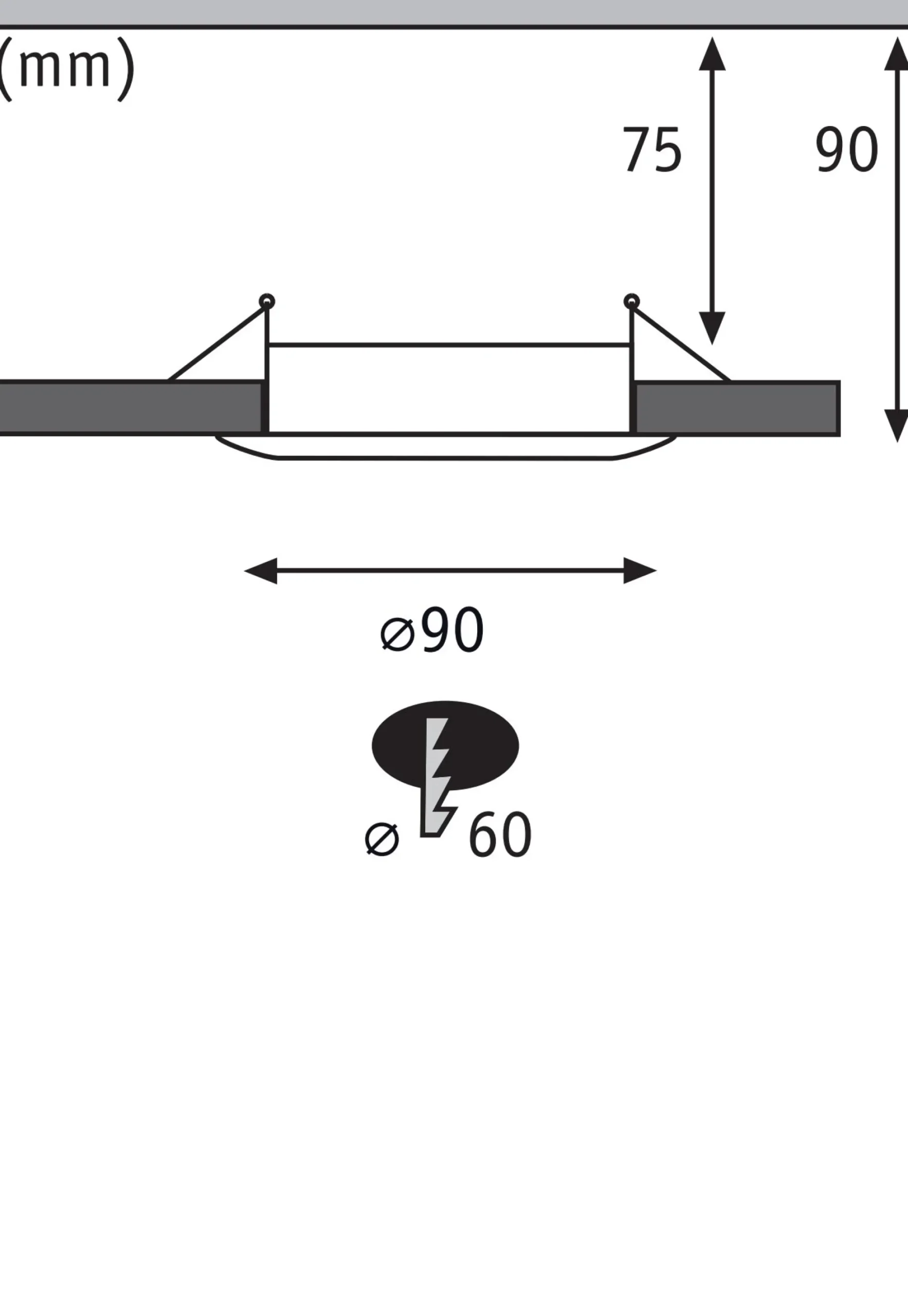 Einbauleuchte - 3er-Set starr