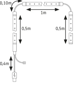 EntertainLED USB LED Strip - TV-Beleuchtung 55 Zoll