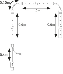 EntertainLED USB LED Strip - TV-Beleuchtung 65 Zoll