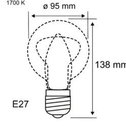 1879 Filament 230V - LED Globe G95 E27