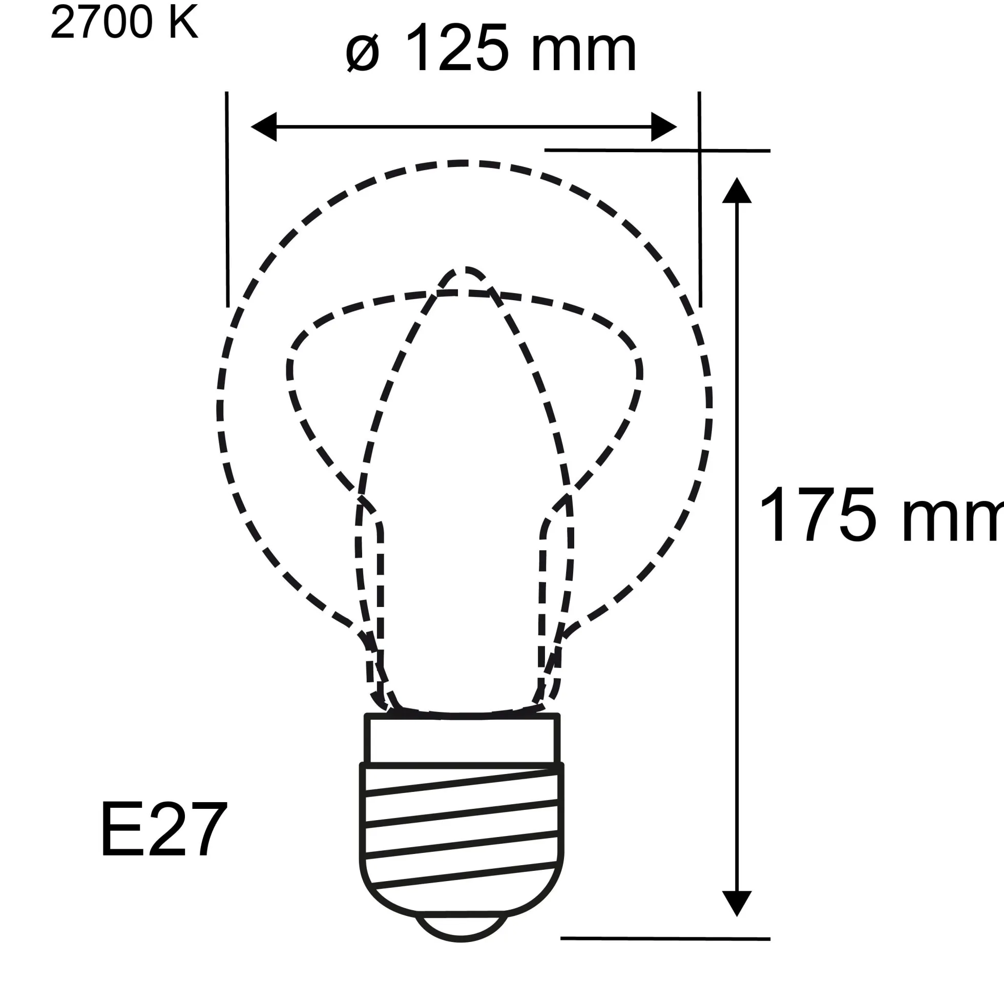 Filament 230V - LED Globe G125 E27