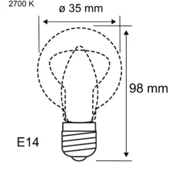 Filament 230V - LED Kerze E14