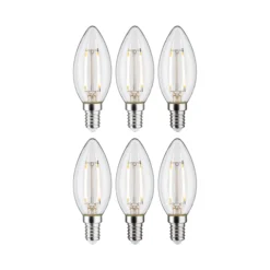 Filament 230V - LED Kerze E14 6er-Set