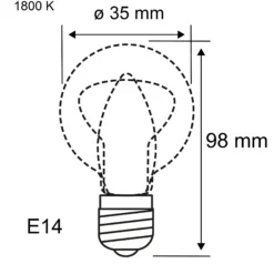1879 Filament 230V 3-Step-Dim - LED Kerze 3 Step Dim
