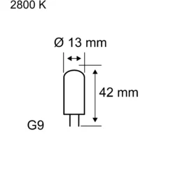 Hochvolthalogen - Hochvolthalogen G9 230V 2x416lm 2x35W 2800K dimmbar Klar