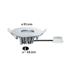 House Außeneinbauleuchte - House Außeneinbauleuchte IP44 rund 95mm 3000K 4,4W 410lm 230V Silber Metall/Acryl
