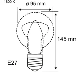 Inner Glow Edition LED Globe - Innenkolben Spiralmuster