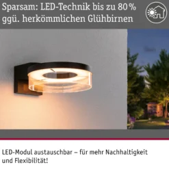 LED Außenwandleuchte Smart Home Zigbee 3.0 - Capera Dämmerungsgesteuerter Bewegungsmelder (IR) insektenfreundlich