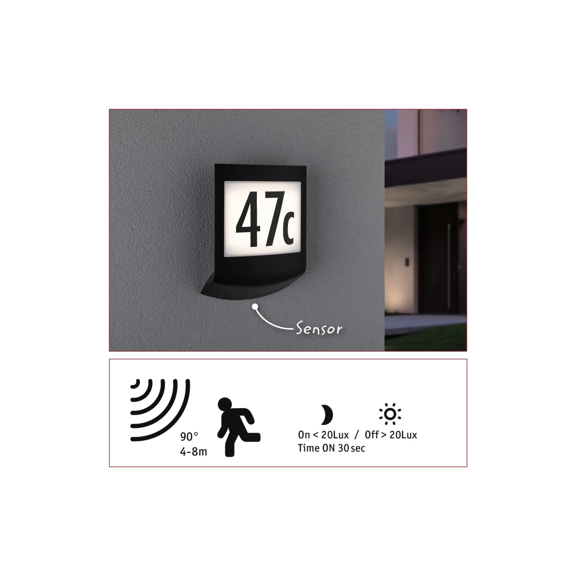 LED Außenwandleuchte Smart Home Zigbee 3.0 - Padea insektenfreundlich