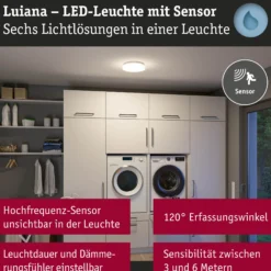 LED Deckenleuchte - Luiana Dämmerungsgesteuerter Bewegungsmelder (HF)