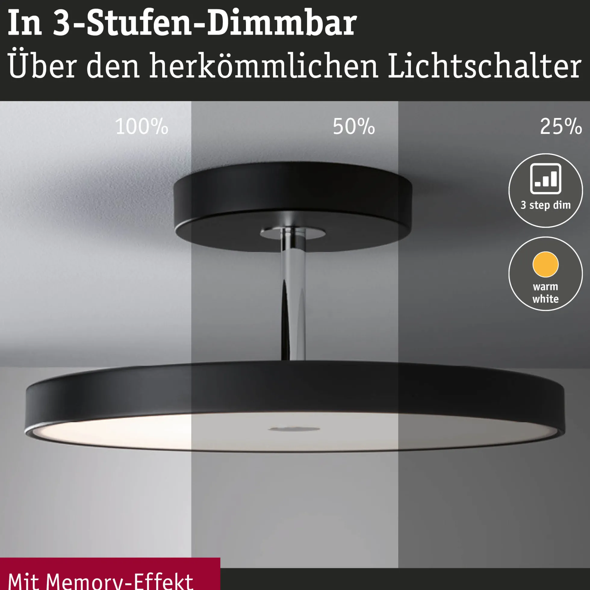 LED Deckenleuchte 3-Step-Dim - Hildor