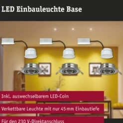 LED Einbauleuchte - Base Basisset schwenkbar
