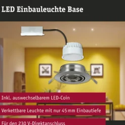 LED Einbauleuchte - Base Einzelleuchte schwenkbar