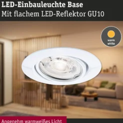LED Einbauleuchte - Base GU10 Flat schwenkbar