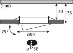 LED Einbauleuchte - 3er-Set schwenkbar