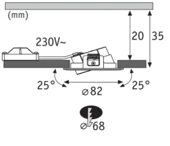 LED Einbauleuchte - FixedLED 10er-Set schwenkbar