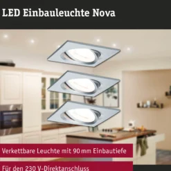 LED Einbauleuchte - Nova Basisset schwenkbar