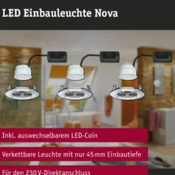 LED Einbauleuchte - Nova Basisset starr