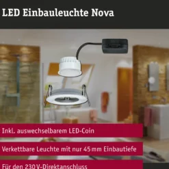 LED Einbauleuchte - Nova Einzelleuchte starr