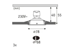 LED Einbauleuchte - Nova GU10 Flat starr