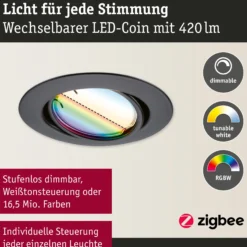 LED Einbauleuchte Smart Home Zigbee 3.0 - Base Basisset schwenkbar