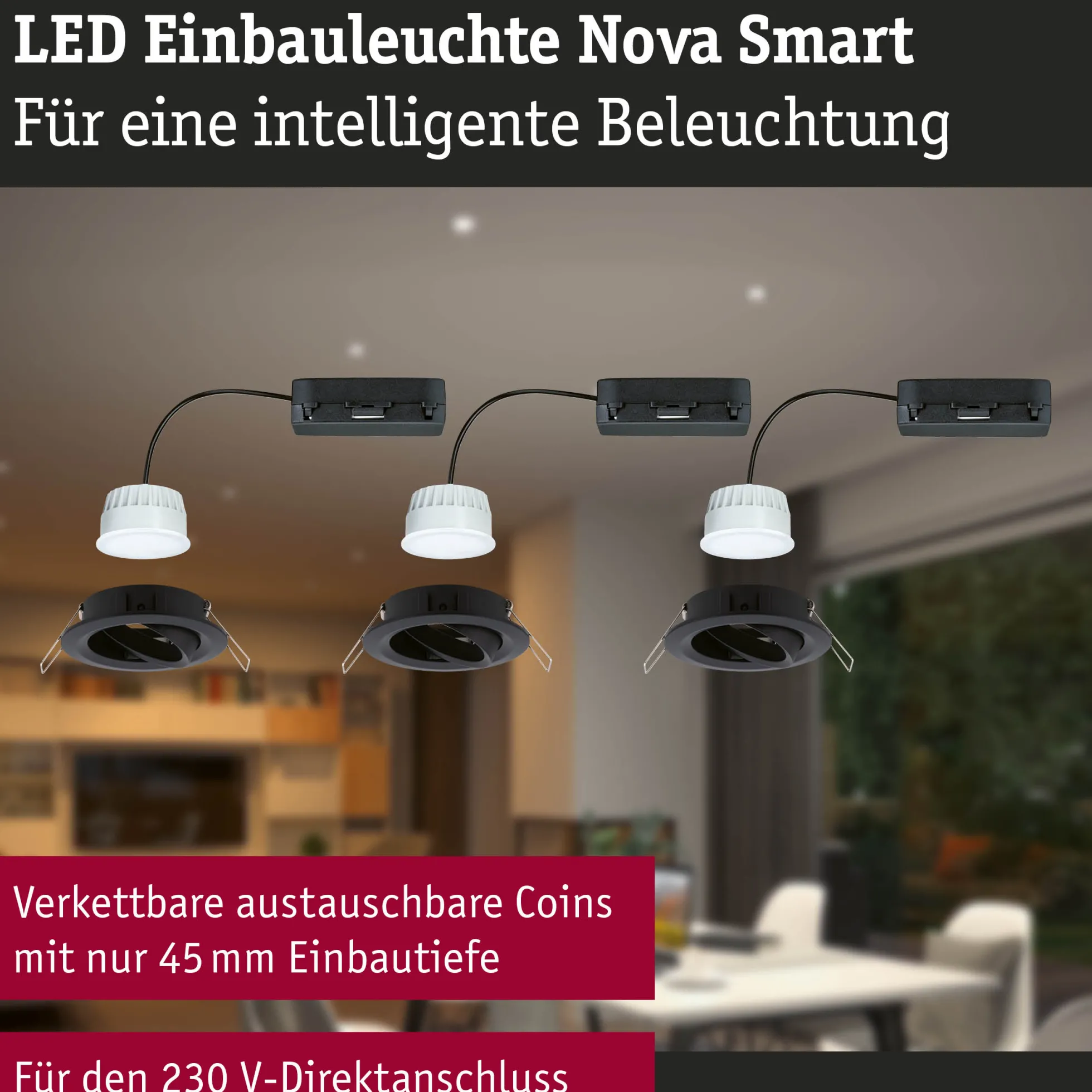 LED Einbauleuchte Smart Home Zigbee 3.0 - Nova