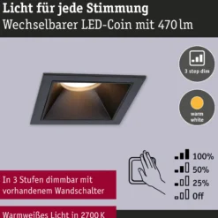 LED Einbauleuchte 3-Step-Dim - Cole 1er-Set