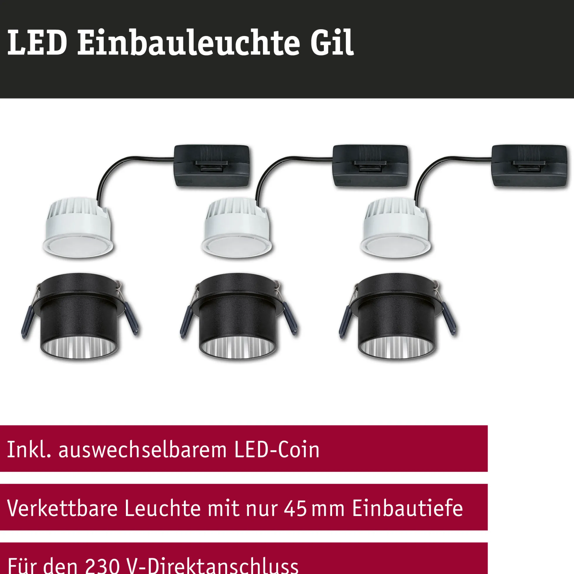 LED Einbauleuchte 3-Step-Dim - Gil Basisset