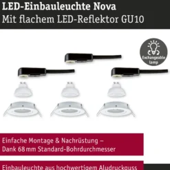 LED Einbauleuchte 3-Step-Dim - Nova GU10 Flat schwenkbar