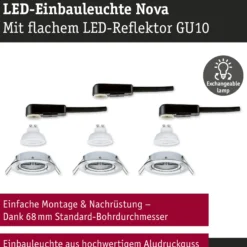 LED Einbauleuchte 3-Step-Dim - Nova GU10 Flat schwenkbar