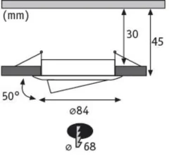 LED Einbauleuchte 3-Step-Dim - Nova Basisset schwenkbar