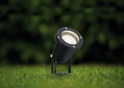 LED Gartenstrahler - LED Gartenstrahler IP65 rund 92mm 3000K 3,5W 230lm 230V 38° Schwarz Aluminium