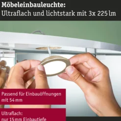 LED Möbeleinbauleuchten - 3er-Set