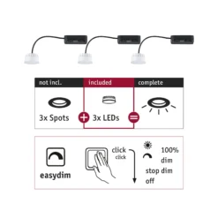 LED Modul Einbauleuchte Easy Dim - Choose 3er-Set