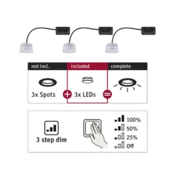 LED Modul Einbauleuchte 3-Step-Dim - Choose 3er-Set