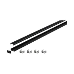 LED Strip Profil - Base Schwarzer Diffusor 2m