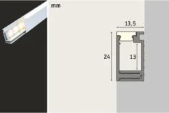 LumiTiles LED Strip Aufbauprofil - Top 1m