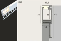 LumiTiles LED Strip Einbauprofil - Top 1m