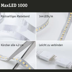 MaxLED 1000 LED Strip - Basisset 1,5m Warmweiß