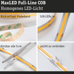 MaxLED 1000 LED Strip - Einzelstrip 2,5m Warmweiß