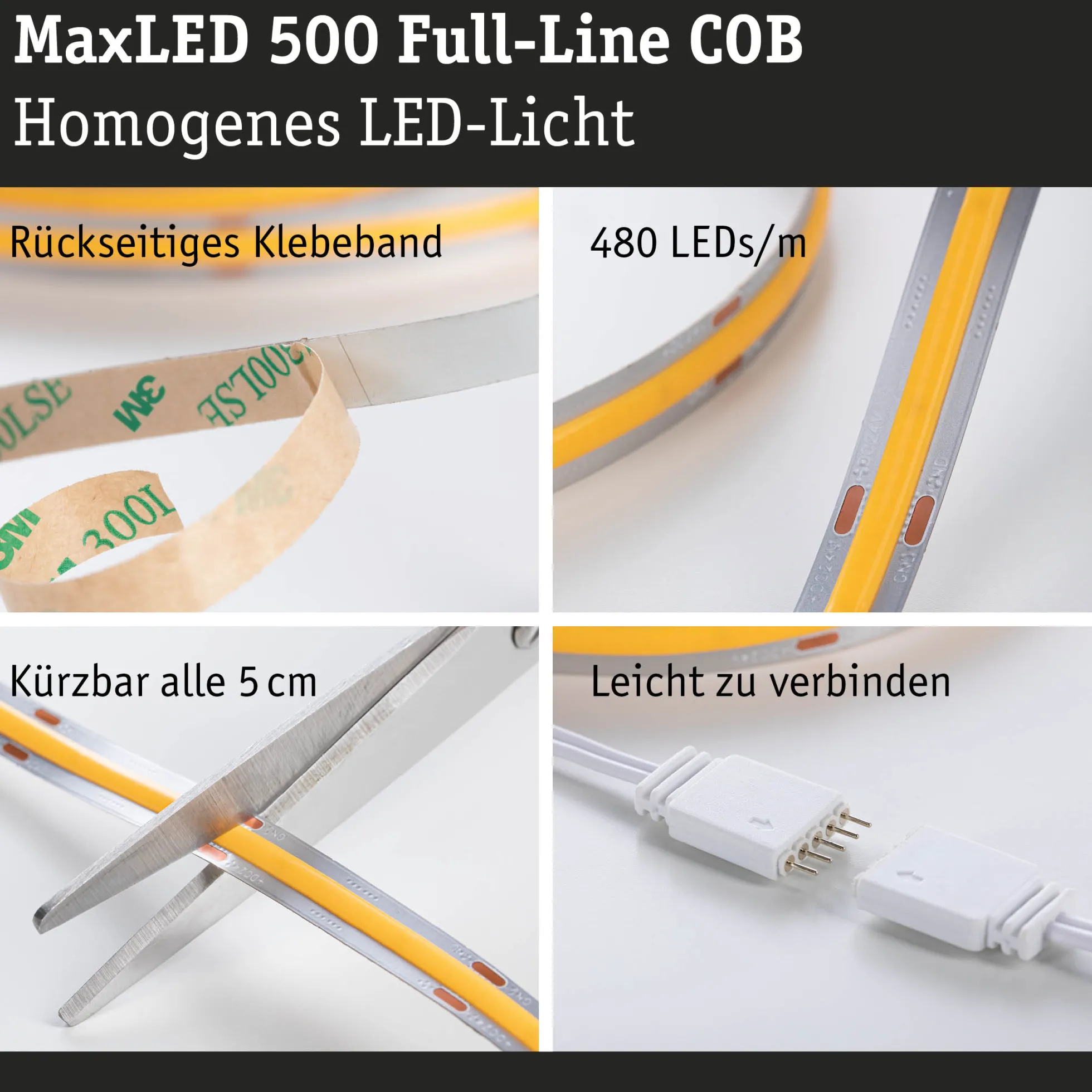 MaxLED 500 LED Strip - Erweiterung 2,5m 6500K