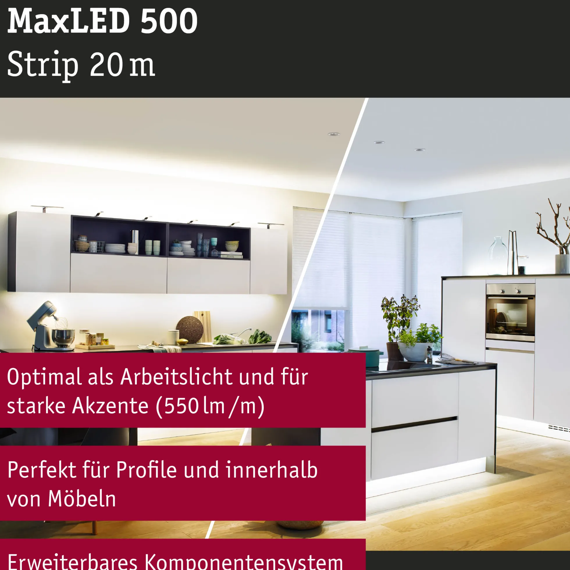 MaxLED 500 LED Strip - Erweiterung 20m Tunable White